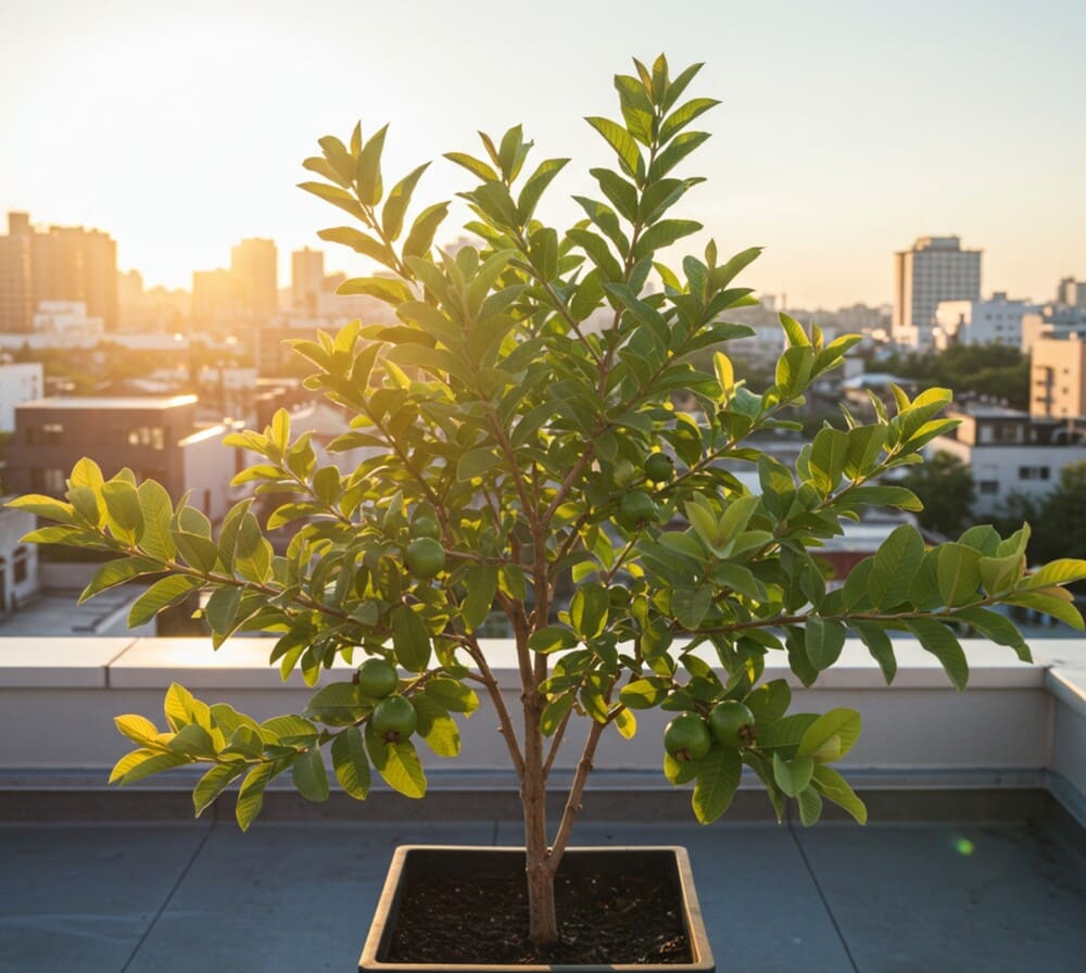 Guava is one of the fruit trees that are easy to grow on the terrace. Photo: Dat