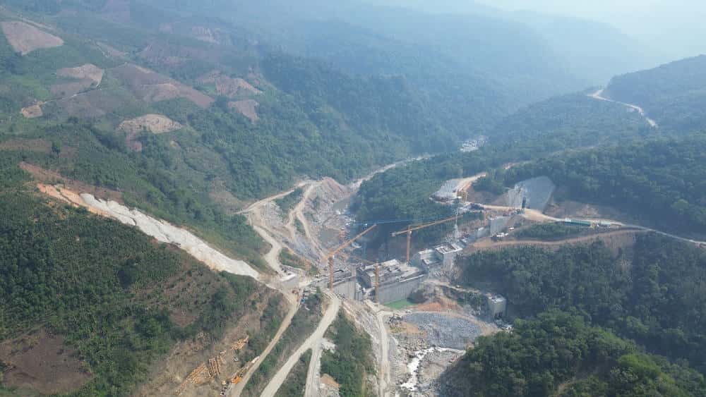 The hydropower project is under construction slowly and behind schedule in Kon Tum. Photo: Thanh Tuan