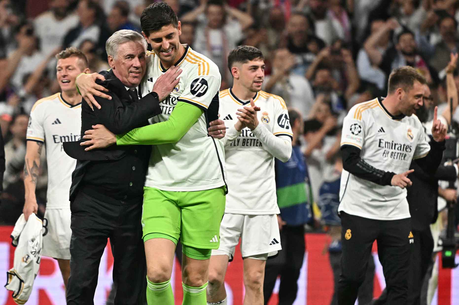 Carlo Ancelotti esta deseando que Thibaut Courtois pueda jugar desde el principio en su gran batalla contra el Arsenal. Imagen de AFP