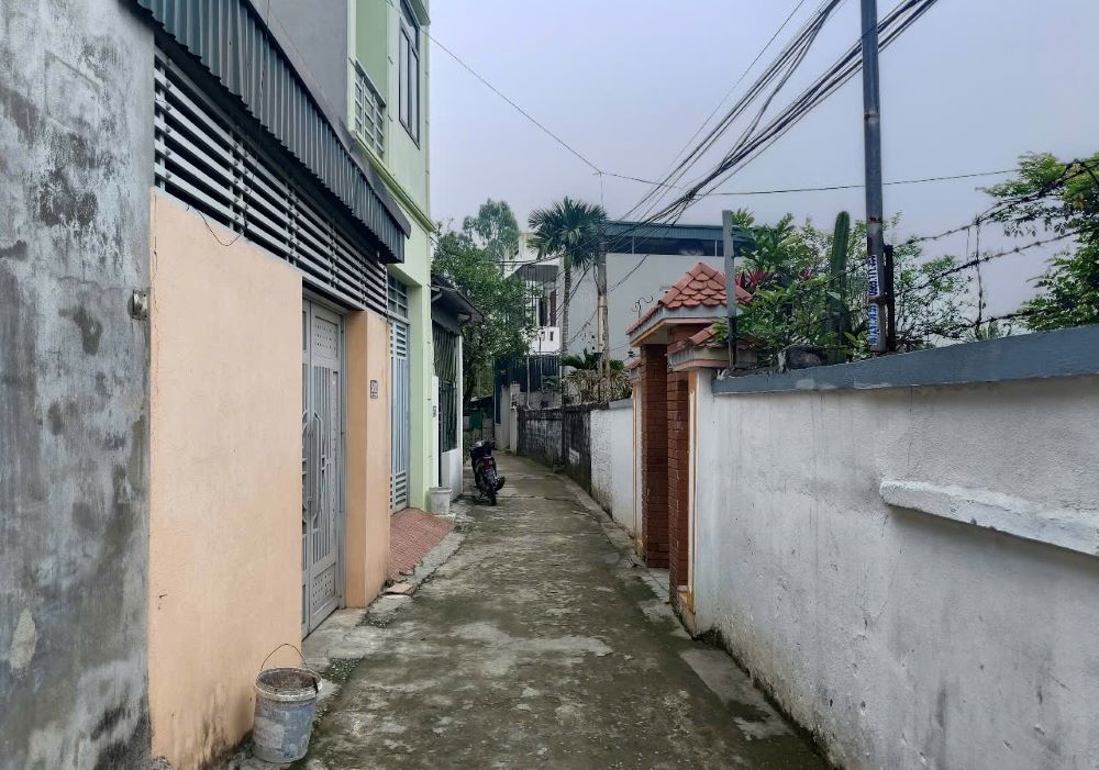 Ngõ nhỏ của khu dân cư đi vào khu vực gia trại. Ảnh: Quách Du