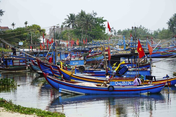 Cua Lo boi lap nen chi nhung tau ca cong suat nho moi dam ra vao cua, con cac tau cong suat lon deu phai vat va neo dau o cac cua bien khac. Anh: Vien Nguyen.