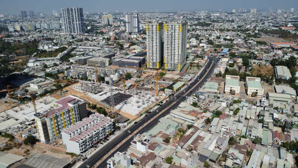Binh Duong Provincial People's Committee allowed the change of land use purpose of nearly 30,000 m2 to build a real estate project in Di An city. Photo: Dinh Trong