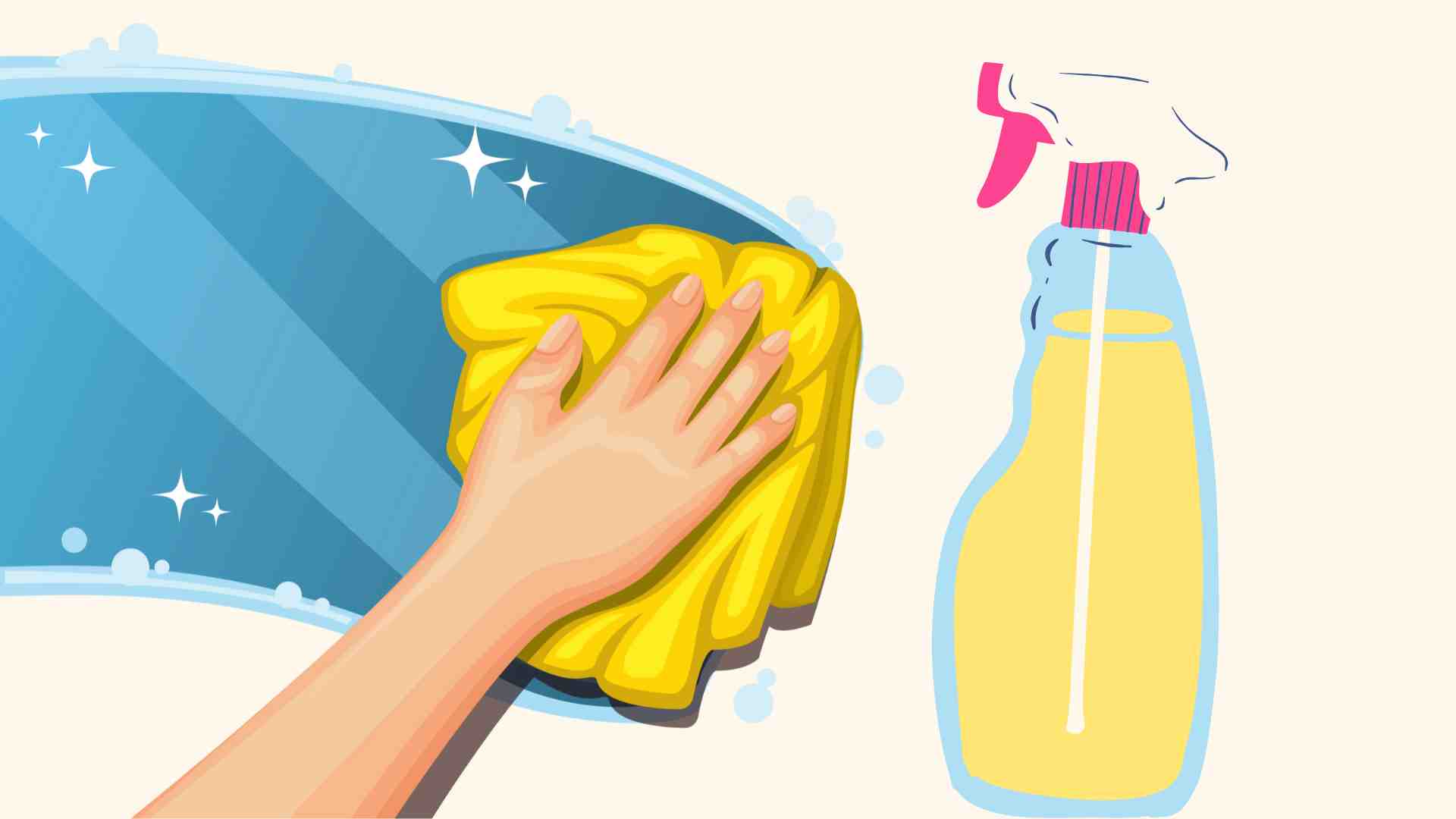 Tips for cleaning glass with available ingredients. Graphic photo: Hoang Loc