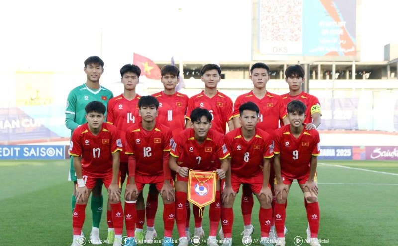U17 Vietnam aims to win the match against U17 UAE. Photo: VFF