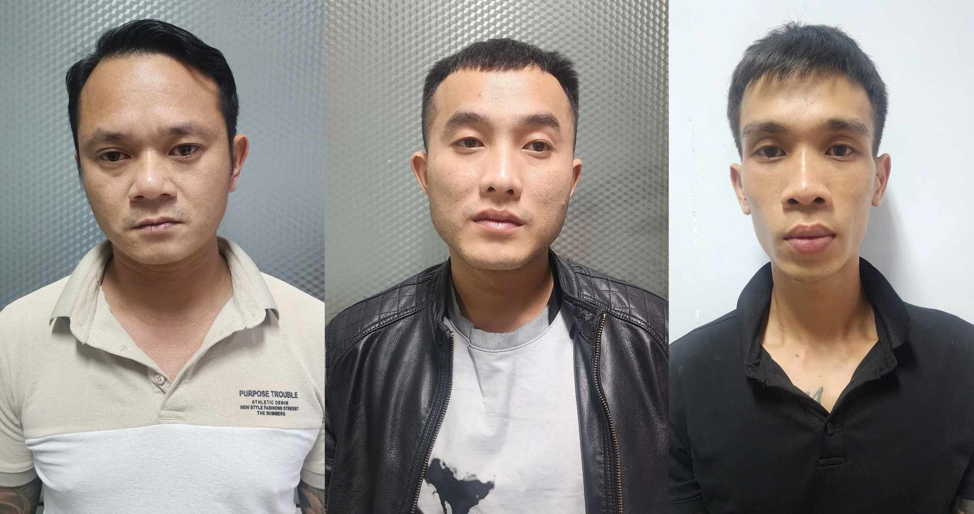 Los sujetos Liu Tu Bao, Liu Hai Huynh y Le Minh Huy fueron arrestados por la Policia de Da Nang. Foto: El tesoro