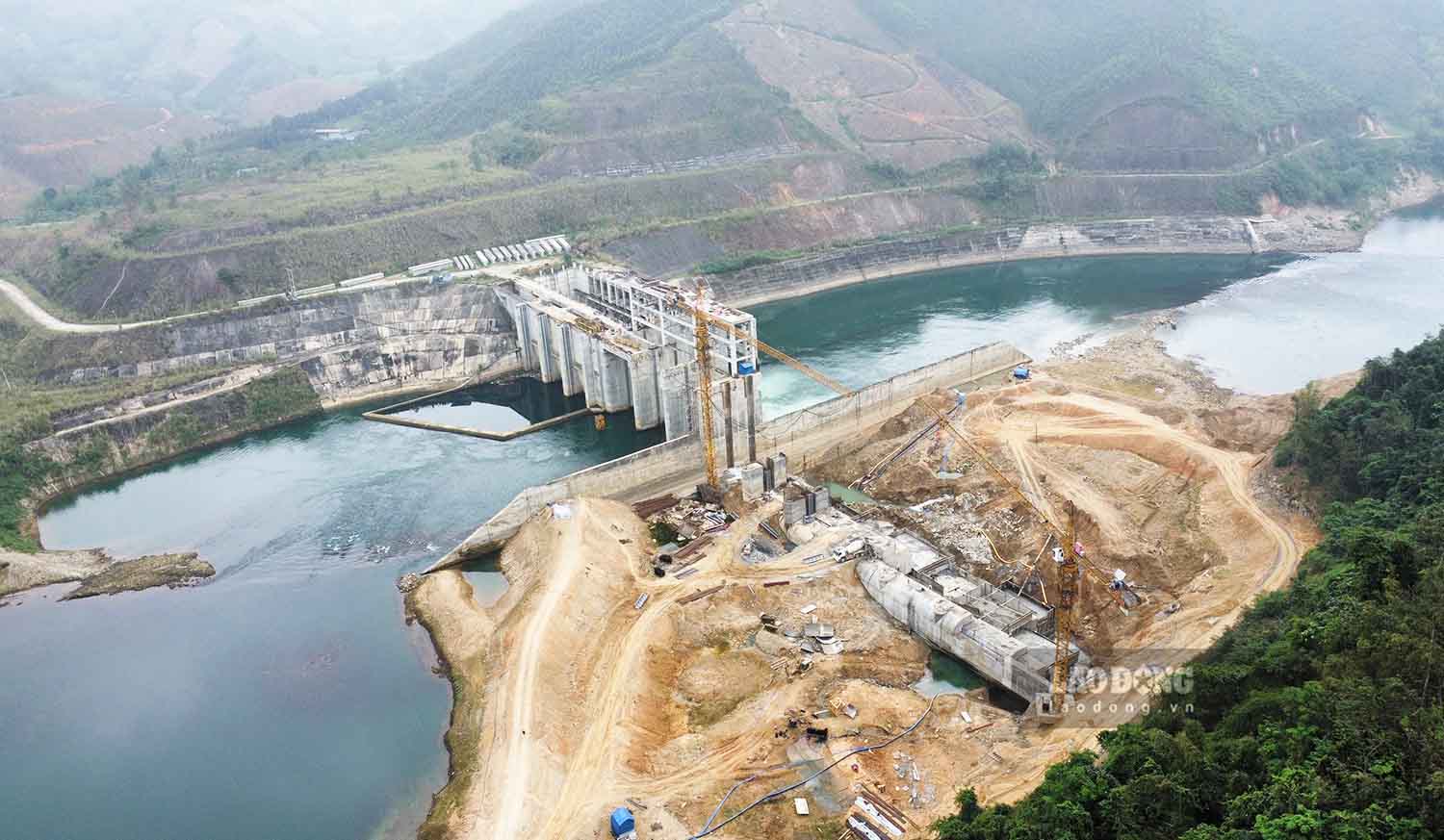 Yen Son Hydropower Plant (Tuyen Quang) is at risk of not being completed in 2025. Photo: Viet Bac.