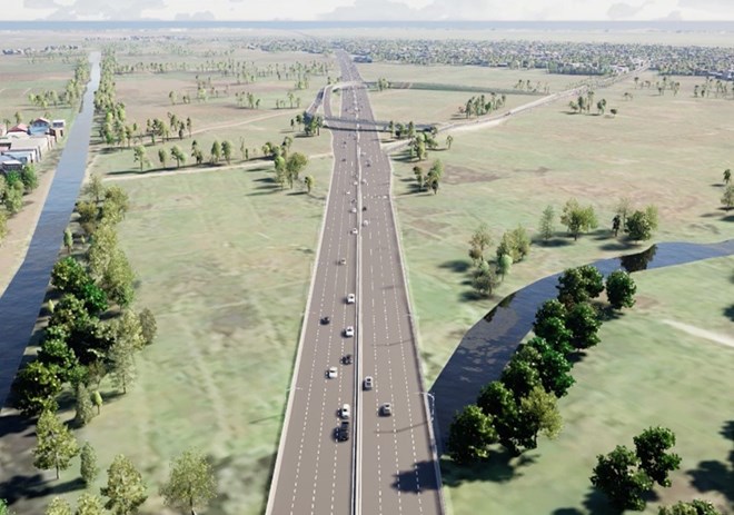 Perspective of the Ho Chi Minh City - Moc Bai Expressway when completed. Photo: Ho Chi Minh City Traffic Department