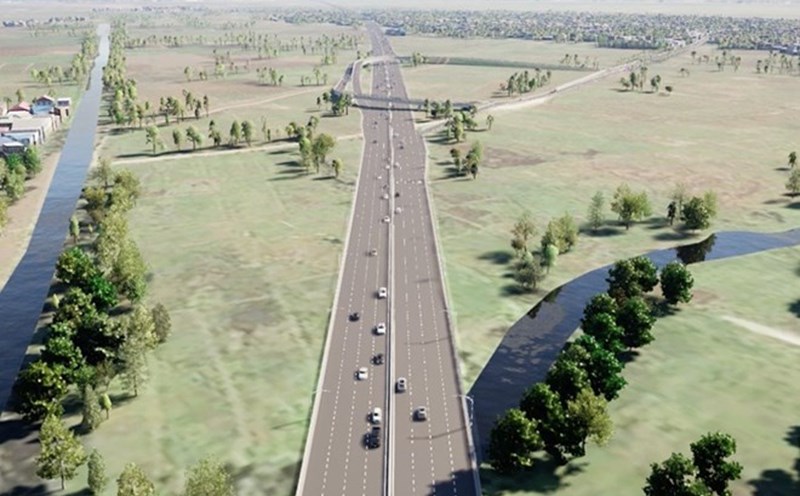 Perspective of the Ho Chi Minh City - Moc Bai Expressway when completed. Photo: Ho Chi Minh City Traffic Department