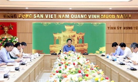Đại biểu dự hội nghị giao ban công tác nội chính và phòng, chống tham nhũng, lãng phí tỉnh Hưng Yên. Ảnh: Quỳnh Chi