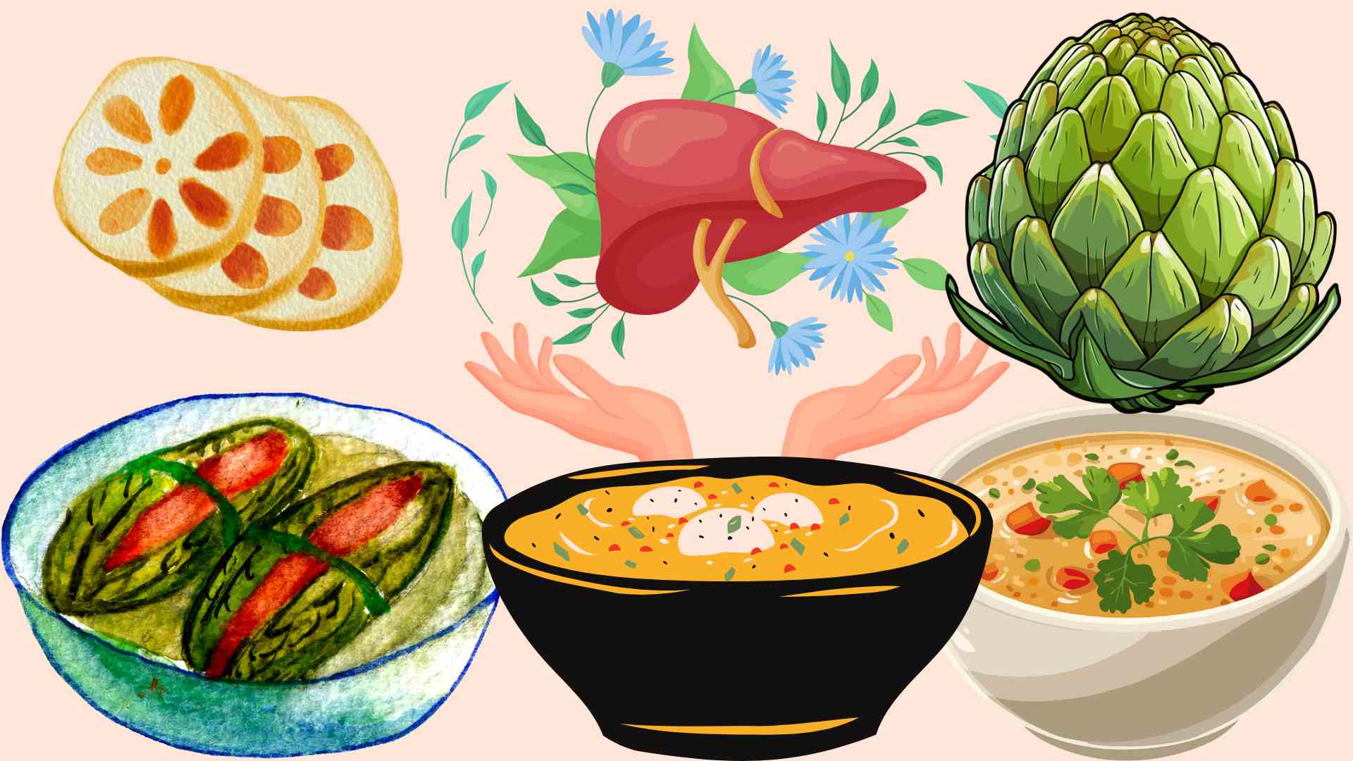 Cinco comidas para el higado, depuradoras y eficaces. Imagen de la pelicula