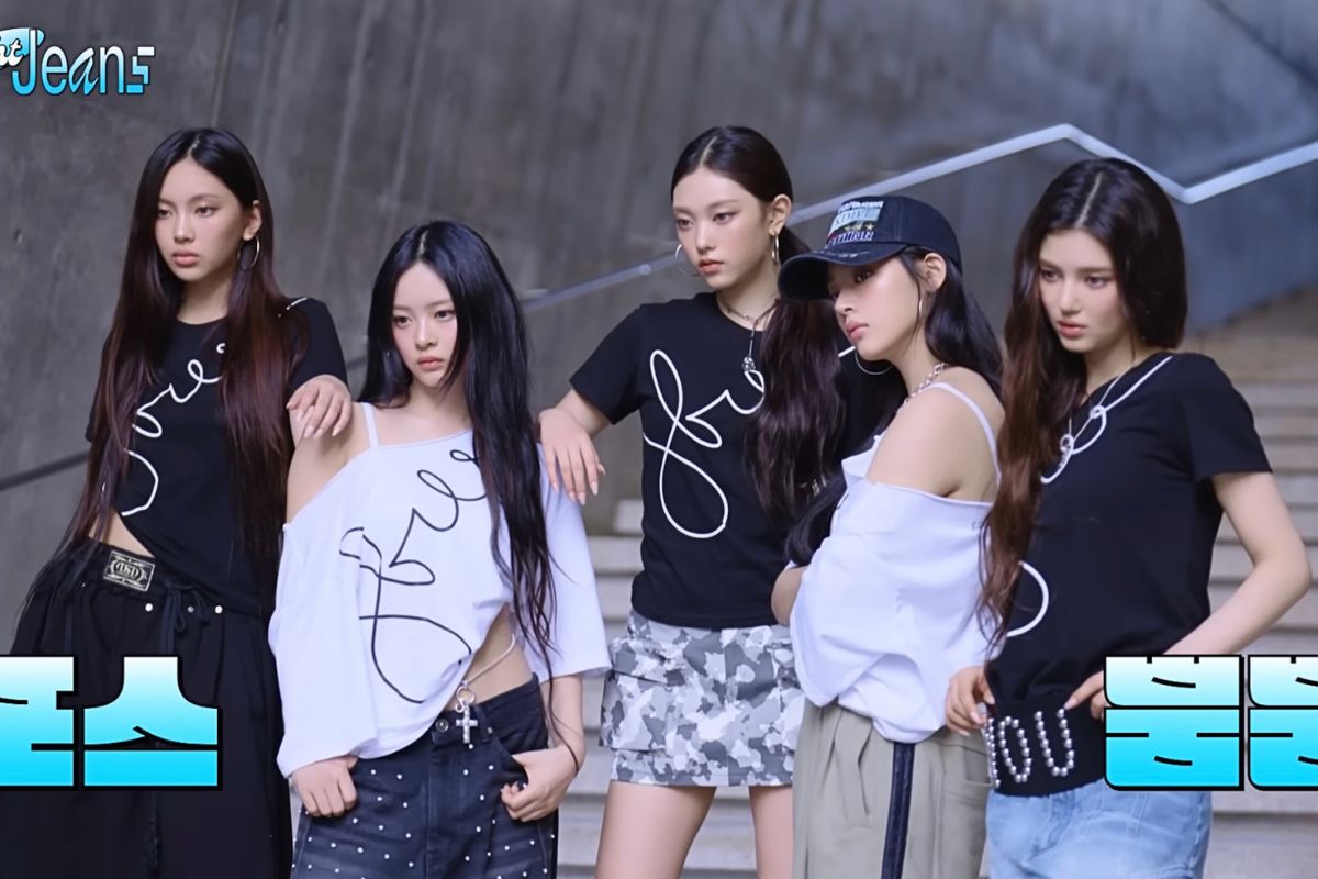 El grupo femenino NewJeans. Foto: cortado de un video de NewJeans