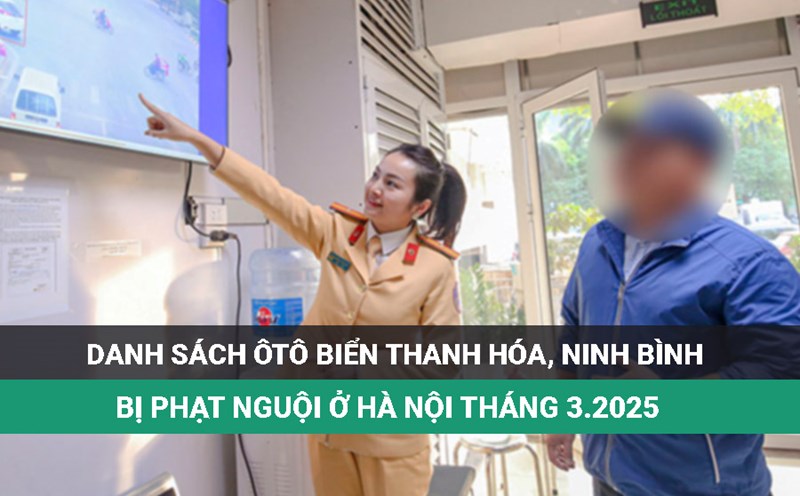Owners of Thanh Hoa and Ninh Binh license plates then go to the police to handle fines