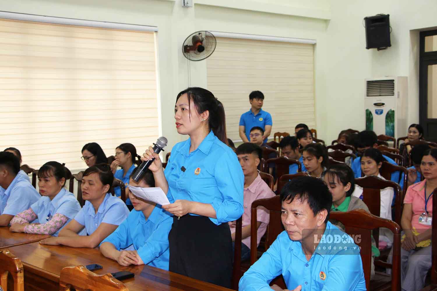 Cac hoat dong tiep xuc, lang nghe va giai dap tam tu, nguyen vong cua NLD duoc to chuc tao su gan ket voi to chuc cong doan. Anh: Viet Bac.