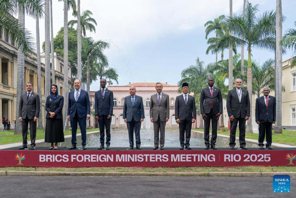 Delegates attending the BRICS Foreign Ministers' Meeting in Rio de Janeiro on April 28, 2025. Photo: Xinhua