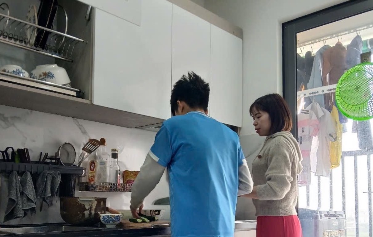 Nguyen Thi Cam paso dos dias de vacaciones con sus familiares. Foto de la persona entrevistada