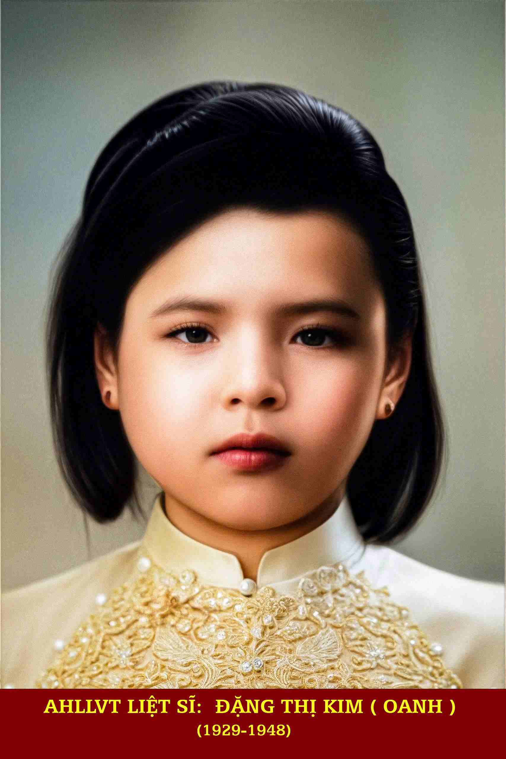Anh phuc dung Liet si Dang Thi Kim. Anh: Nhan vat cung cap