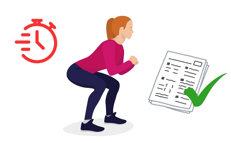 Squat exercises test strength and fitness. Graphics: Thanh Thanh