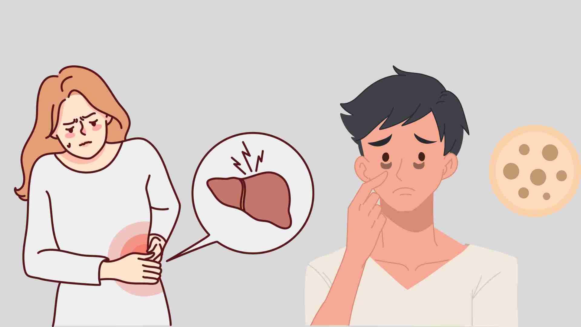 Algunas señales indican que el higado no desintoxica bien. El dibujo: Baja la nube