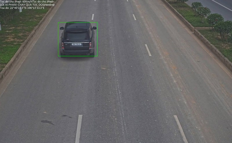 Car with license plate 99A - 766.89 violated the speed limit prescribed at Km 2+980, Vo Nguyen Giap Street towards De Tham, Cao Bang City was fined. Photo: Cao Bang Police