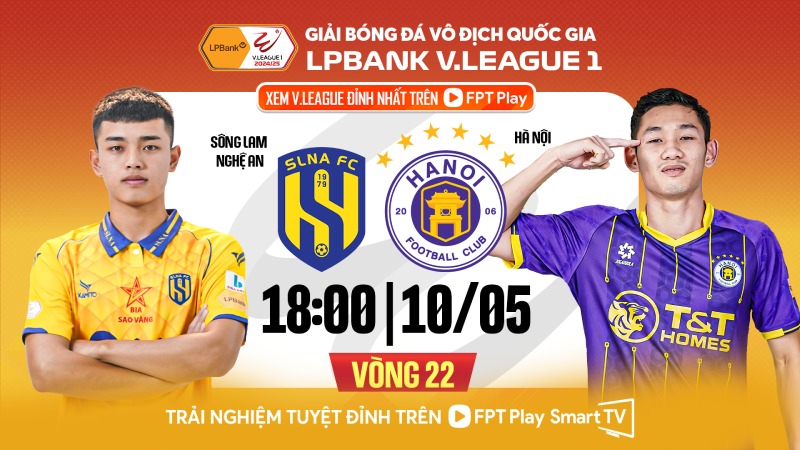 Song Lam Nghe An will face Hanoi in round 22 of V.League 2024-2025. Photo: FPT Play