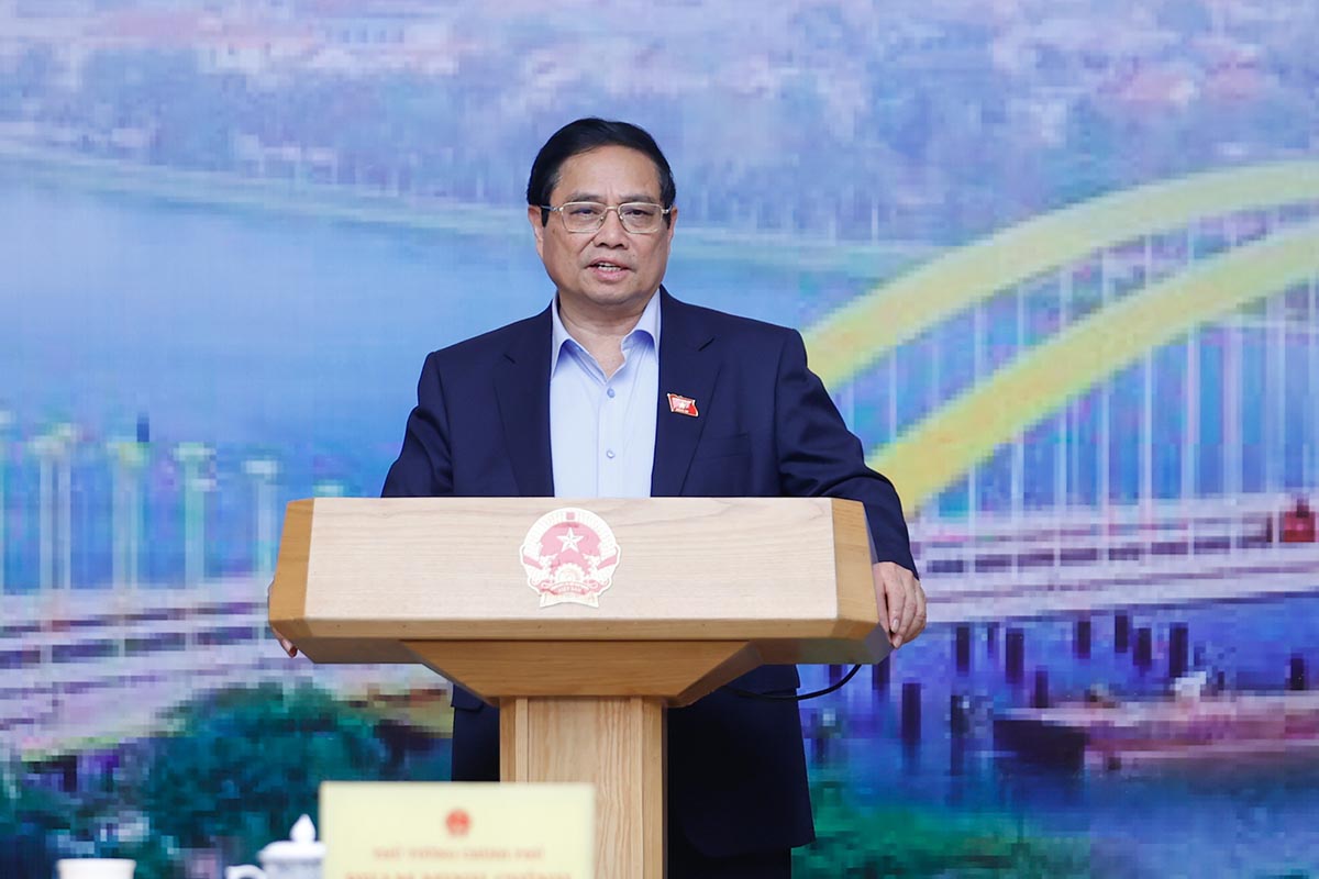 Ủy viên Bộ Chính trị, Thủ tướng Phạm Minh Chính, Trưởng Ban Chỉ đạo Nhà nước các công trình, dự án quan trọng quốc gia, trọng điểm ngành giao thông vận tải chủ trì Phiên họp thứ 17 của Ban Chỉ đạo - Ảnh: VGP/Nhật Bắc.