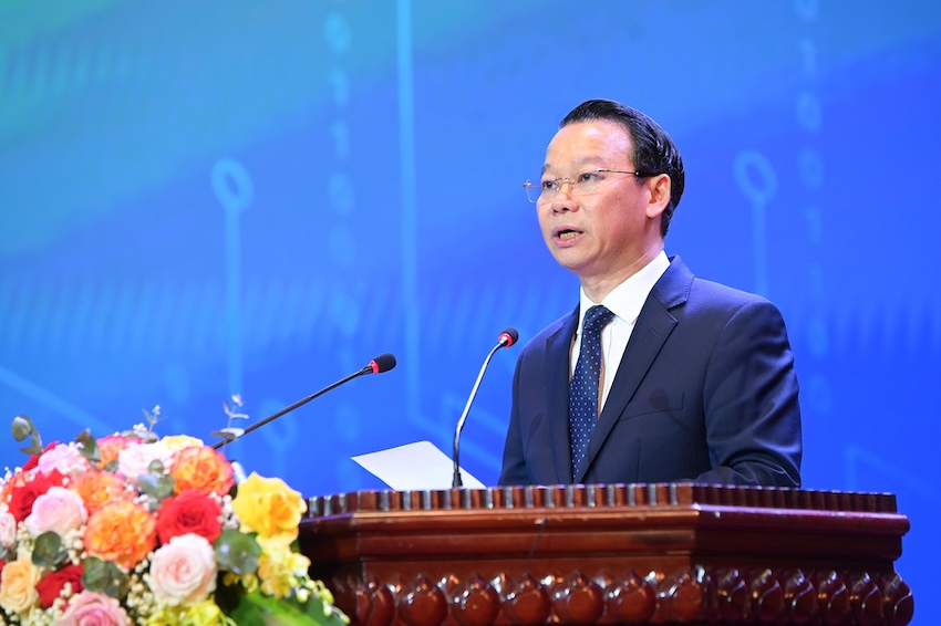 Bo truong Bo Nong nghiep va Moi truong Do Duc Duy khang dinh con nhieu viec can phai lam trong linh vuc nong nghiep va moi truong de tien toi chuyen doi so. Anh: Tung Dinh.