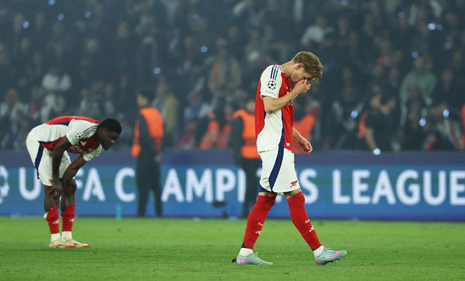 Martin Odegaard cannot shine when Arsenal need him. Photo: AFP