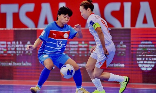 HLV tuyển Iran đánh giá cao tuyển futsal nữ Việt Nam, coi là đối thủ khó bị đánh bại. Ảnh: VFF
