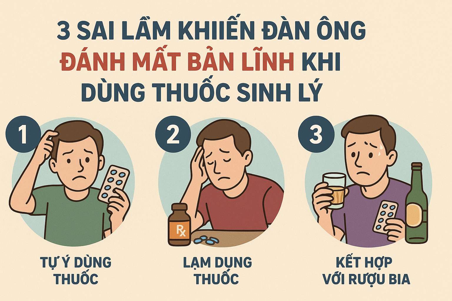 Mistakes caused men to lose courage when using psychological drugs. Photo AI