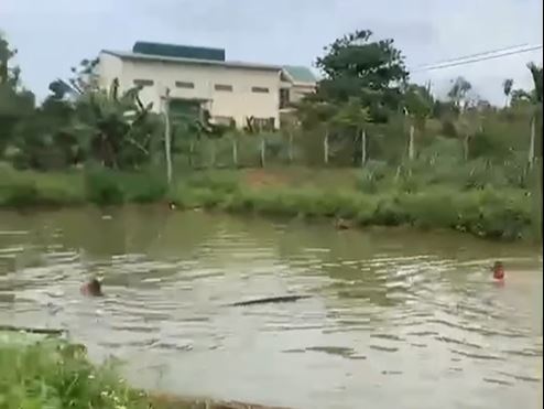 Hiện trường vụ đuối nước. Ảnh: Bảo Trung