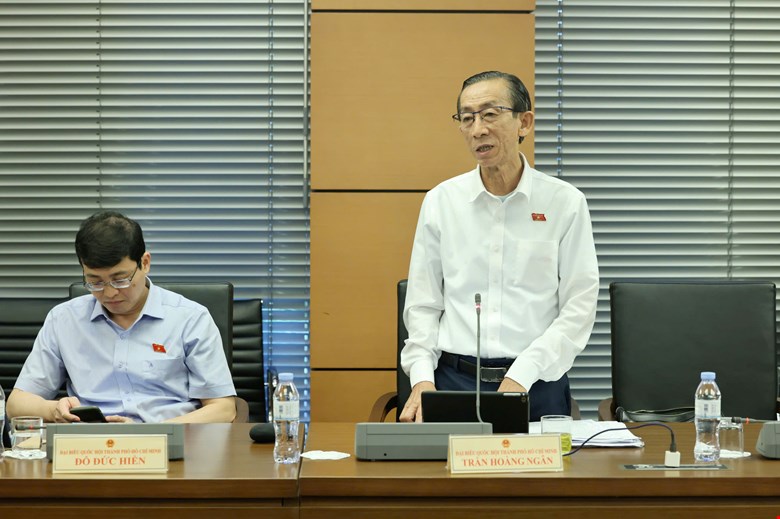 Dai bieu Tran Hoang Ngan phat bieu. Anh: Pham Dong
