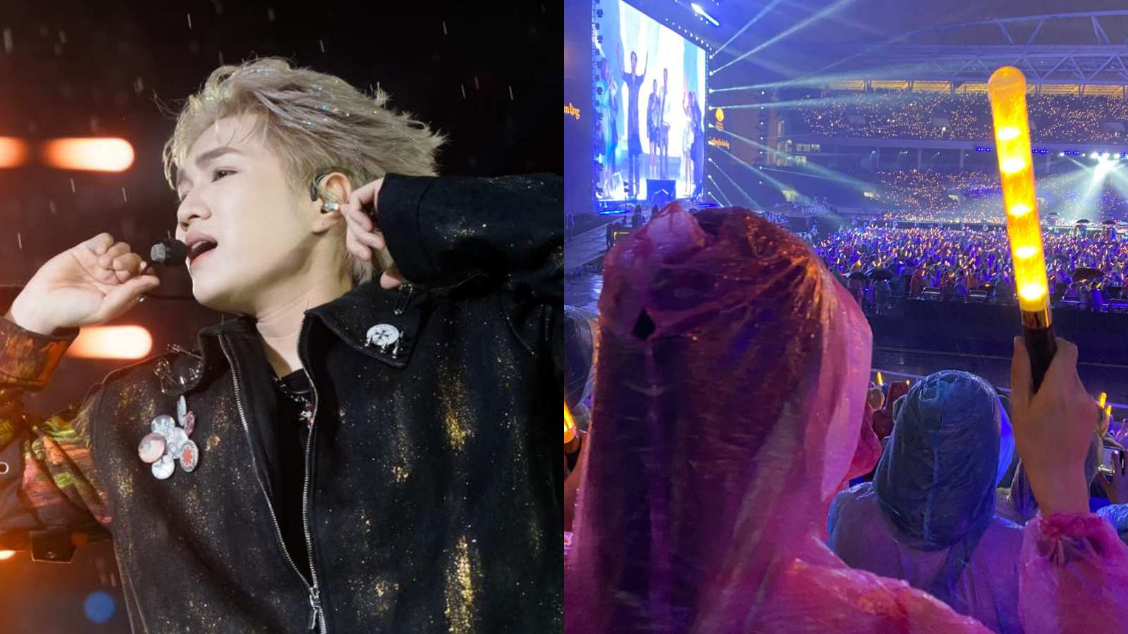 The Say Hi Brother concert took place in heavy rain. Photo: Producer/Mi Lan