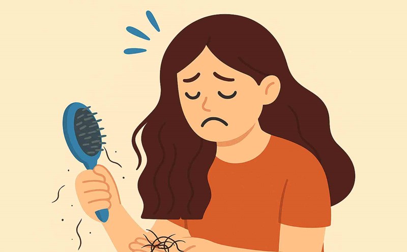 Hair loss is a nightmare for many people. Graphic photo: Hoang Loc