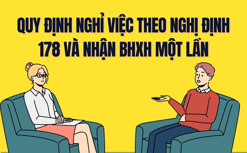 Quitters according to the provisions of Decree 178/2024/ND-CP must still meet the conditions if they want to receive one-time social insurance. Graphics: Tra My