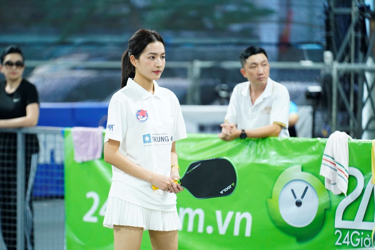 Actress Bich Ngoc had a memorable experience at the 2025 HCMYBA Pickleball Tournament. Photo: Phong Le