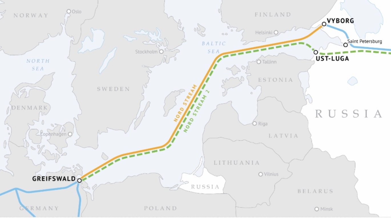 Ban do duong ong Nord Stream va Nord Stream 2. Anh: Gazprom