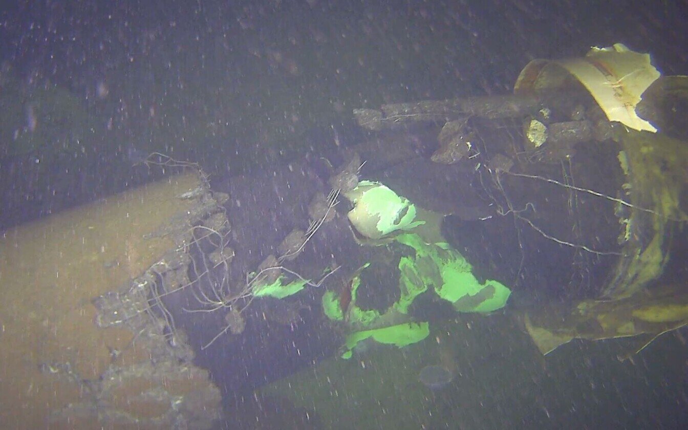 El gasoducto Balticconnector esta cortado. Imagen de la Guardia de Fronteras de Finlandia