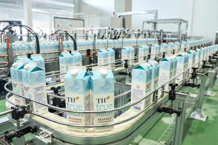 San pham TH true MILK tai Nha may Che bien sua tuoi sach TH tai Kaluga, Nga.