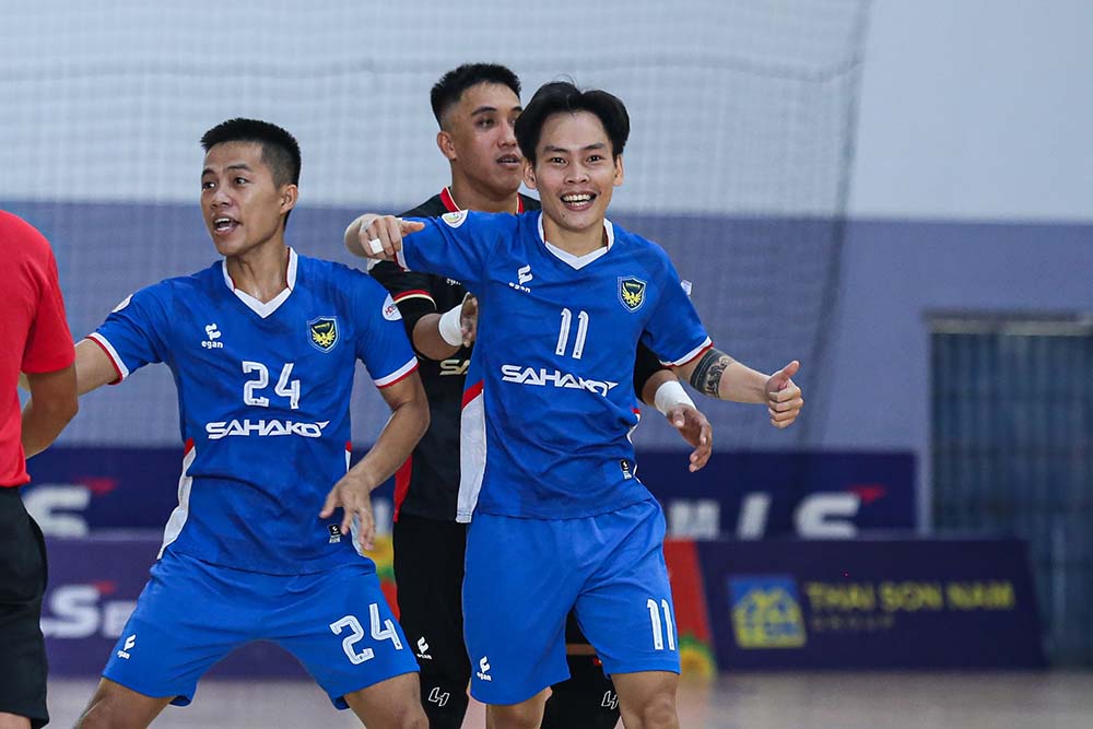 Sahako tiene una victoria importante ante Tan Hung Hung en la sexta ronda del campeonato nacional de futsal 2025. Imagen de la VFF