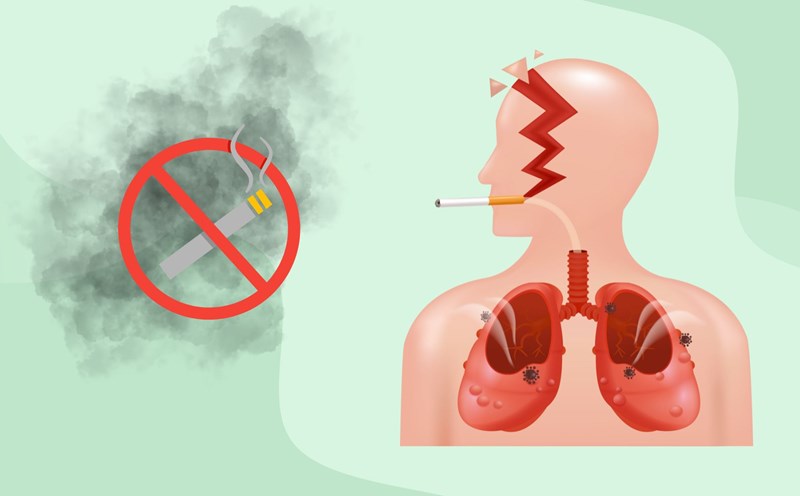 Each cigarette contains more than 4,000 toxins. Graphic photo: HUENG SON