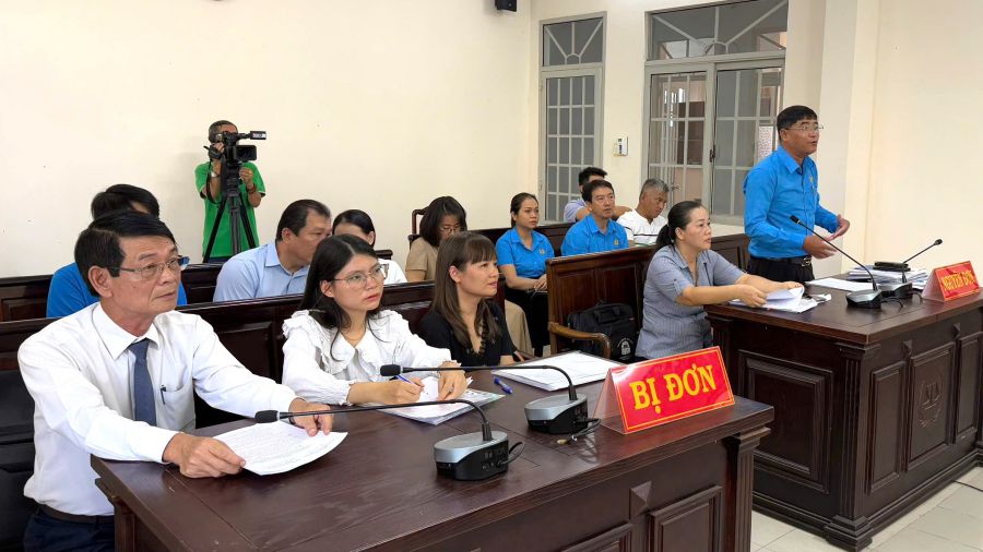 Vista del juicio de la corte de apelacion por accidente laboral el 9 de mayo. Imagen de la ciudad de An
