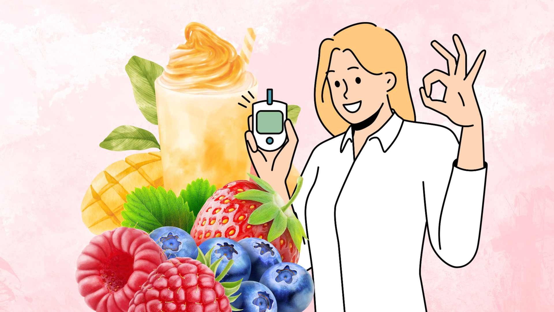 Tome tres batidos de fibra para el desayuno, que le ayudan a controlar su glucosa. El dibujo: