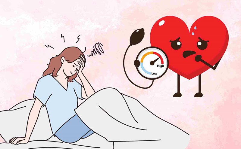 evening habits that cause insomnia in people with high blood pressure. Graphics: Dinh Dinh