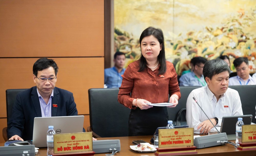 Dai bieu Nguyen Phuong Thuy phat bieu. Anh: Pham Dong