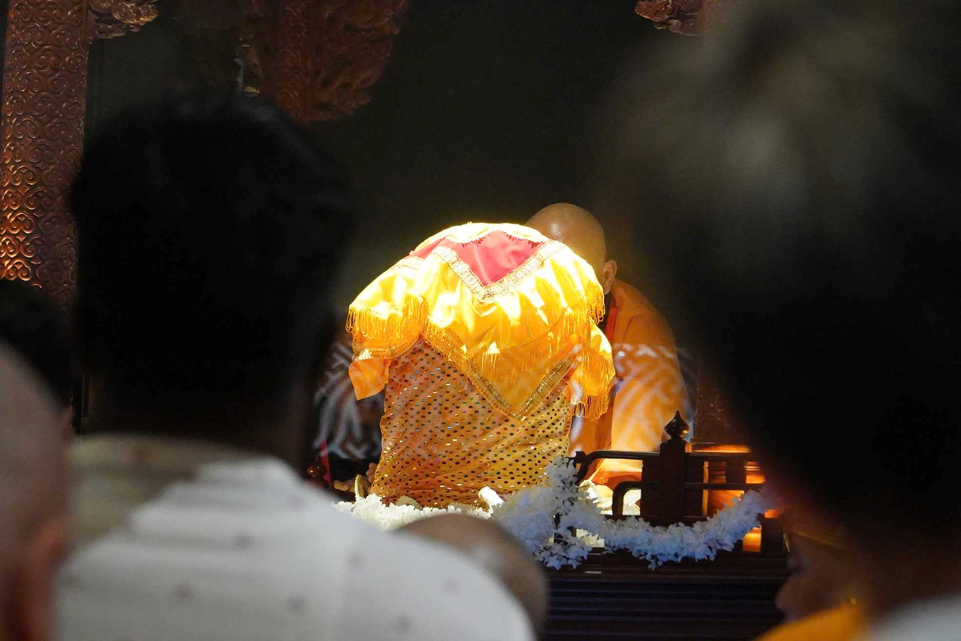 Detalle del calendario de meditacion en beneficio del Buda en el templo de Quan Su - Hanoi. Foto: Su hermano