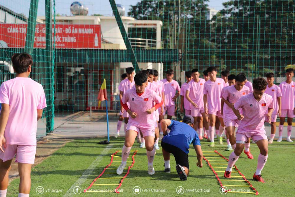 U16 Viet Nam hien tai co the hinh tot hon cac lua cau thu truoc. Anh: VFF