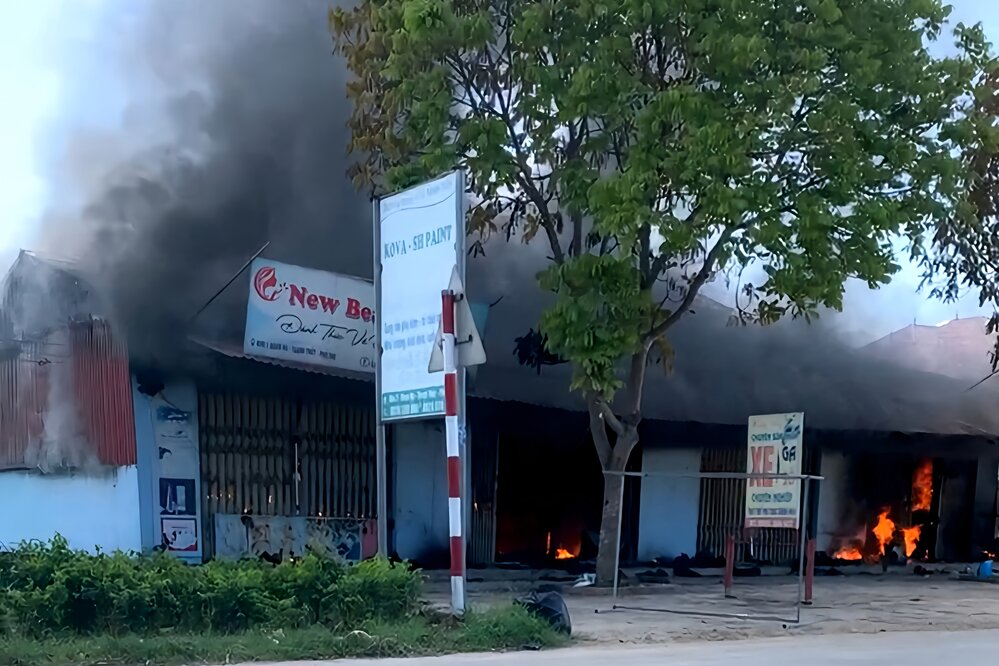 El incendio se produjo en la comuna de Doan Ha, distrito de Thanh Thuy, provincia de Phu Tho en la tarde del 12 de mayo. Foto: La gente lo ofrece.