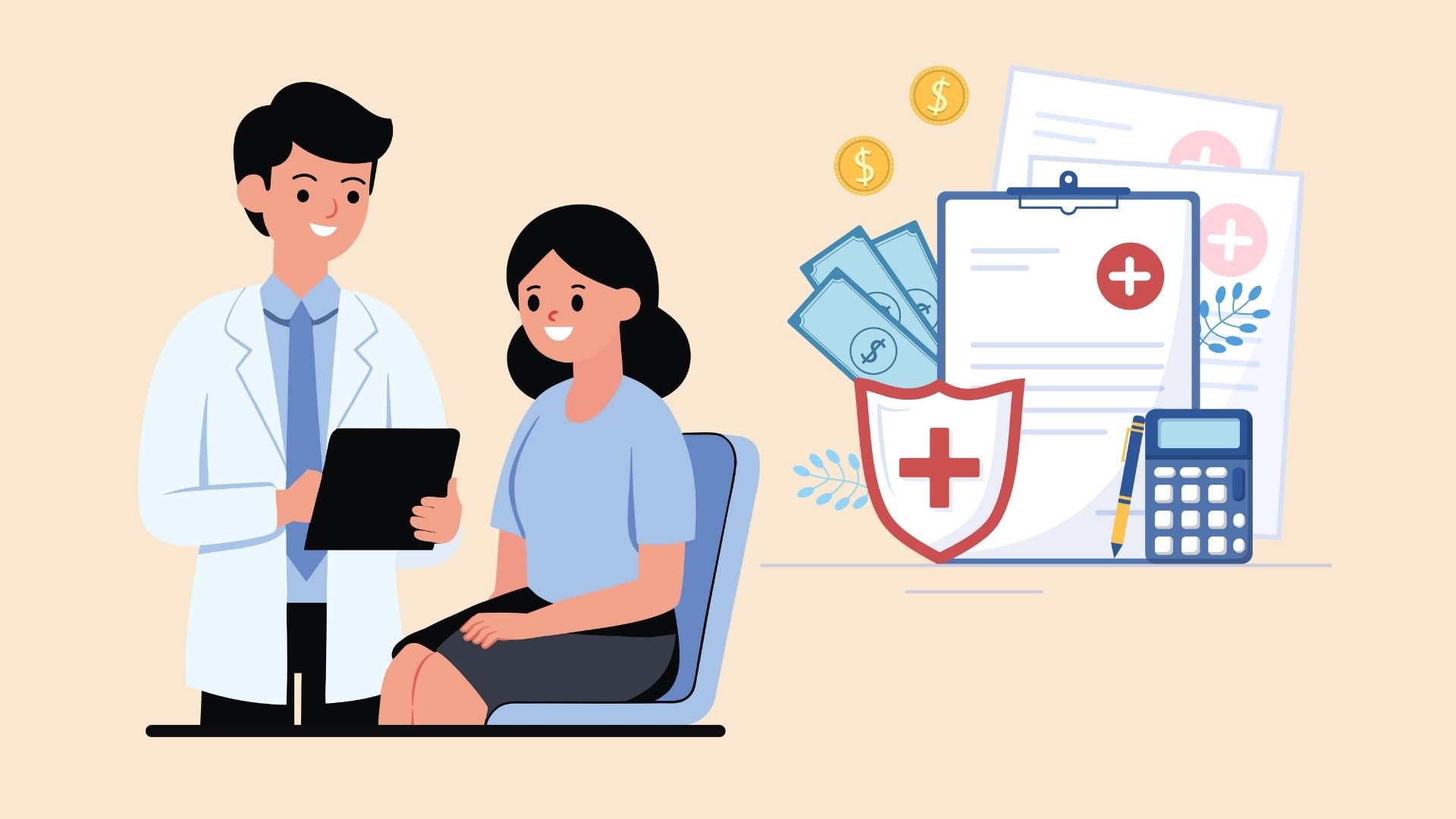 Los beneficios de los costos de la adhesion al seguro medico desde el 1.7.2025. Diseñado por Linh Dan