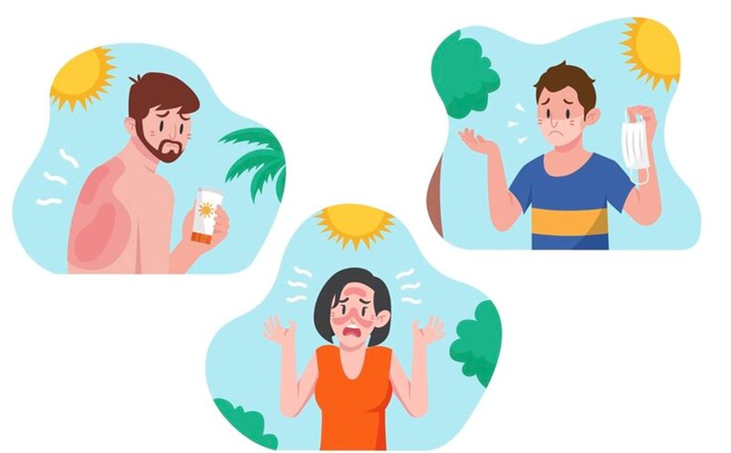 Effective heat resistance for outdoor workers in the summer. Graphics: Thuy Duong