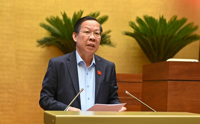 Chairman Phan Van Mai suggested considering exempting the liability of cadres and civil servants using capital from the Veterans Investment Fund in Hai Phong. Photo: Pham Dong